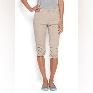 Orvis Jackson Quick-Dry Stretch Capri Below Knee Bermuda Shorts UPD 50 14 Tan